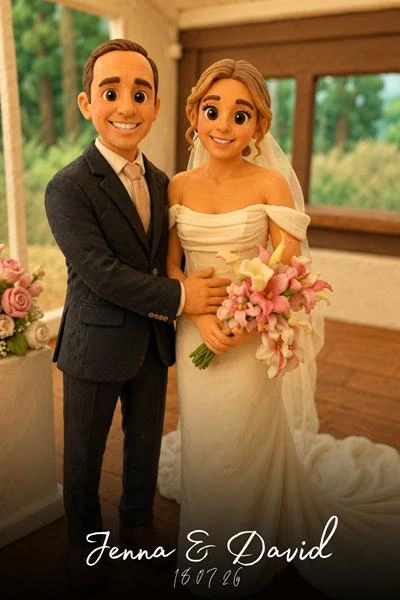 Claymation AI Filter Photos printed for Events in Durban and KZN Midlands - Perfect for Weddings and Corproate Events